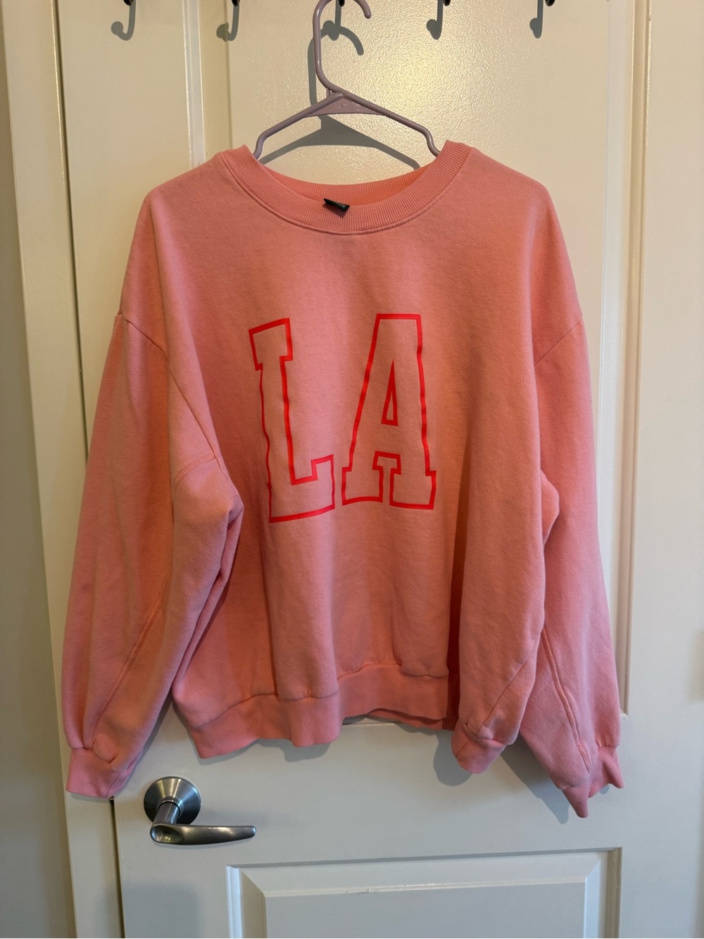 wild fable Pink LA Outline Crewneck Sweatshirt - Picture 2 of 5